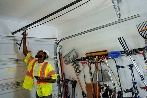 Professional Garage Door technician working in Upper Montclair, NJ